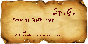 Szuchy Gyöngyi névjegykártya